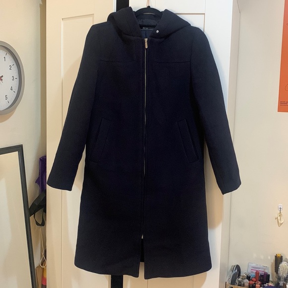 SJSJ WOOL LONG COAT with HOOD - Picture 1 of 3